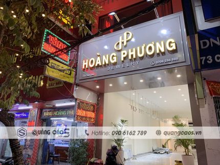 Làm biển quảng cáo cửa hàng Vàng Hoàng Phương tại Cầu Đất Hải Phòng