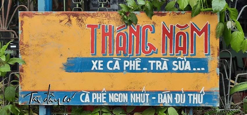 bảng hiệu cafe xưa