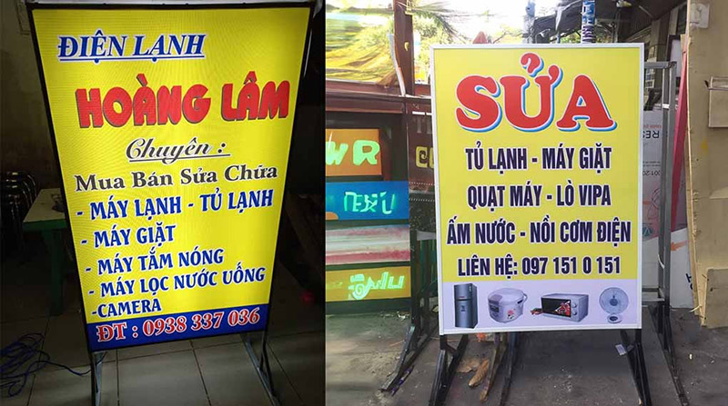 biển quảng cáo điện lạnh