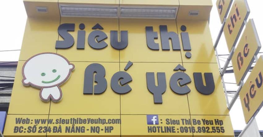 biển shop quần áo trẻ em