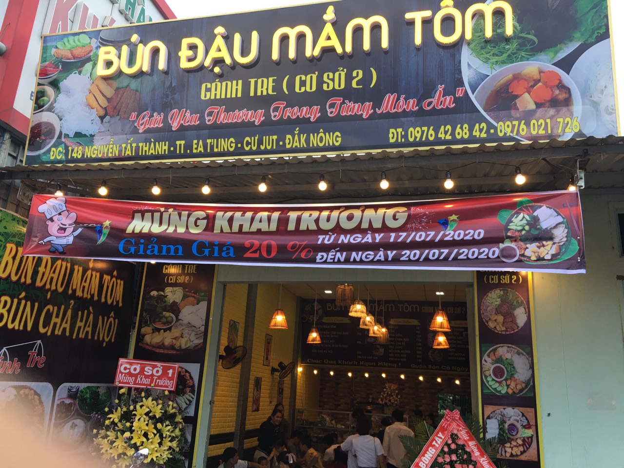 biển quảng cáo bún chả