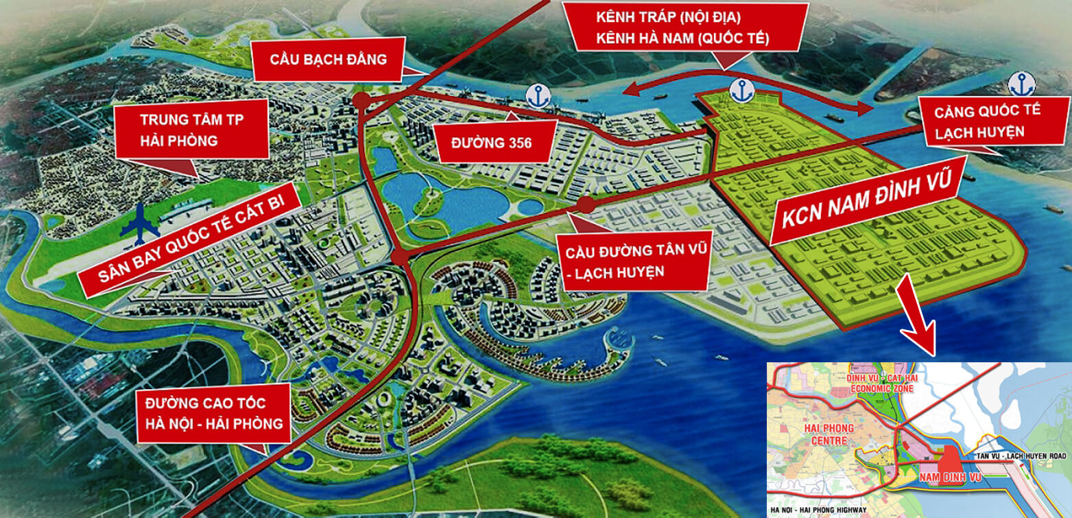 Dự án Khu công Nghiệp Nam Đình Vũ hải an hải phòng