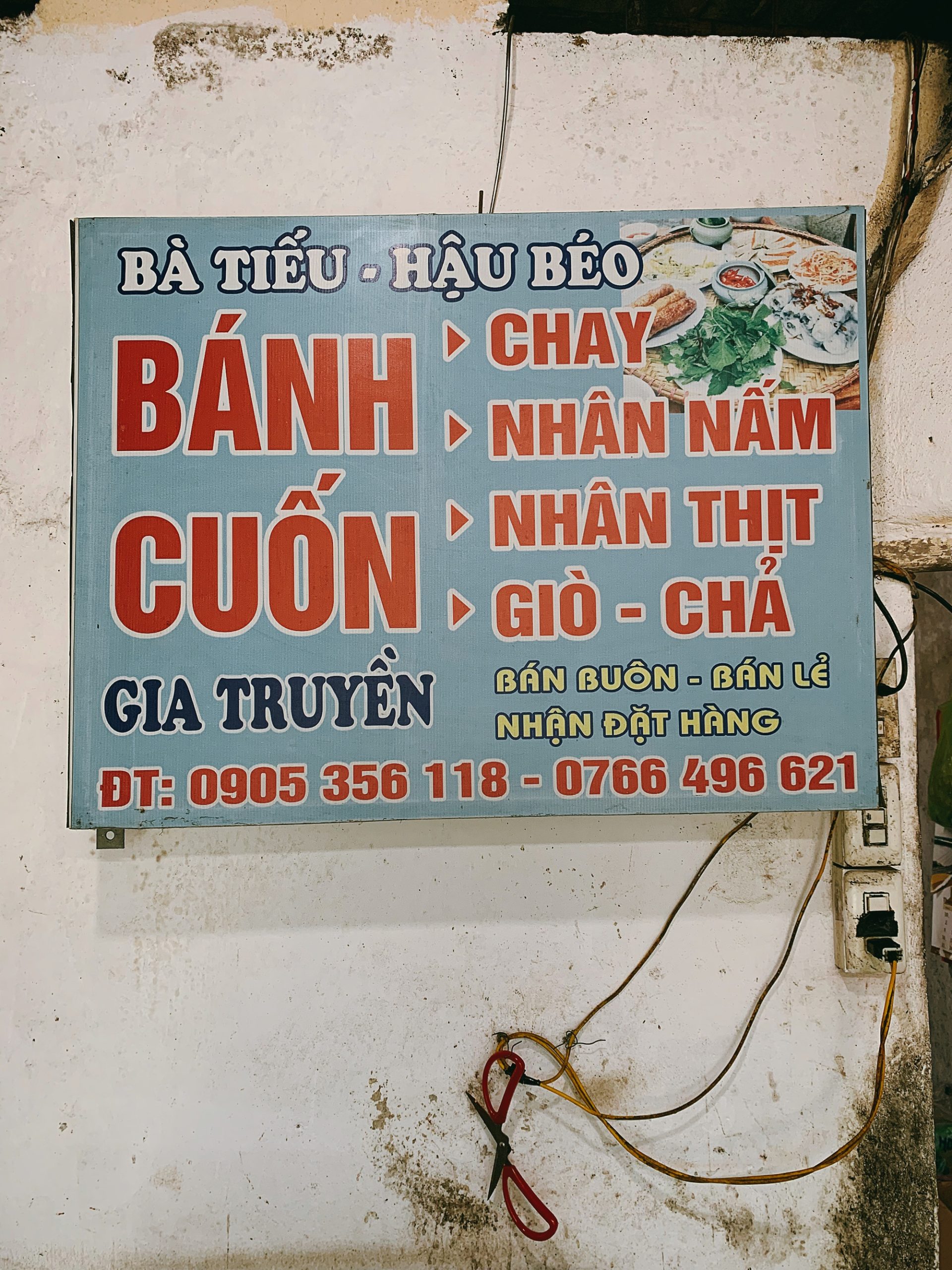 Thiết kế biển quảng cáo bánh cuốn