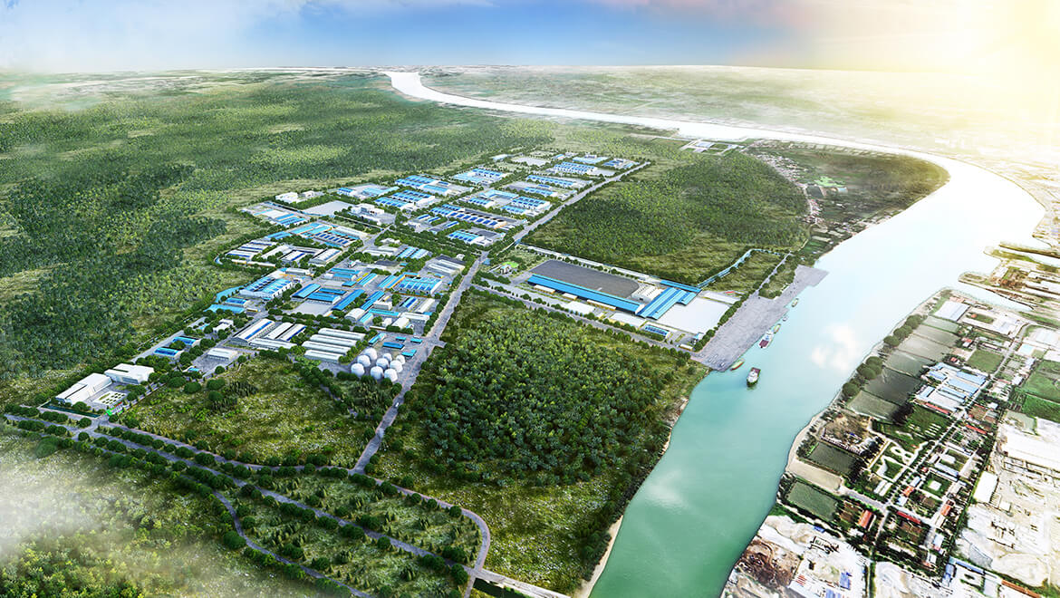 Quy trình thi công biển quảng cáo khu công nghiệp Nam Cầu Kiền