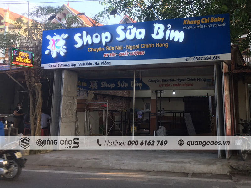 Làm biển quảng cáo Sữa Bỉm Khang Chi tại Vĩnh Bảo Hải Phòng