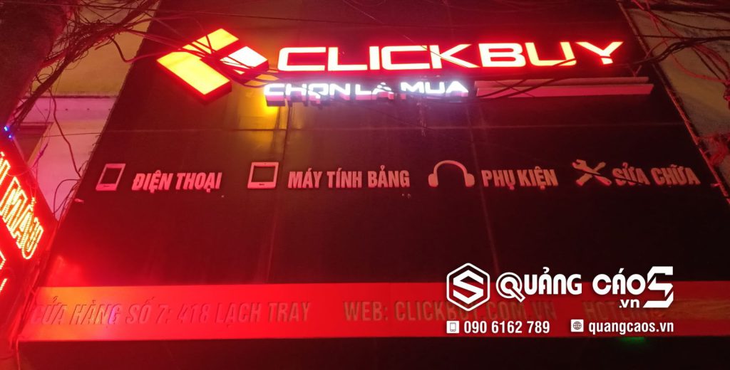 Làm biển quảng cáo điện thoại CLICKBUY tại Lạch Tray Hải Phòng